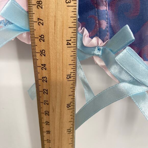 Corset Lace Up Women’s Large Boo Peep Fairy Whimsigoth Floral Ribbons Cos Play - Picture 6 of 6